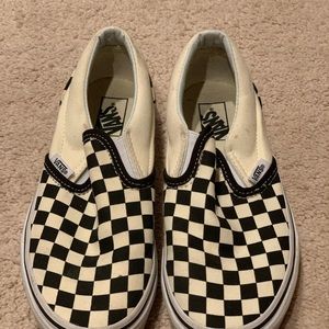 Kids Vans Checker Slip Ons